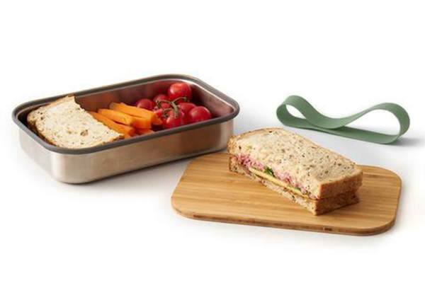 Eco Friendly Household Products  - Black and Blum Sandwich box with bamboo lid - Defiance Gear Co. 