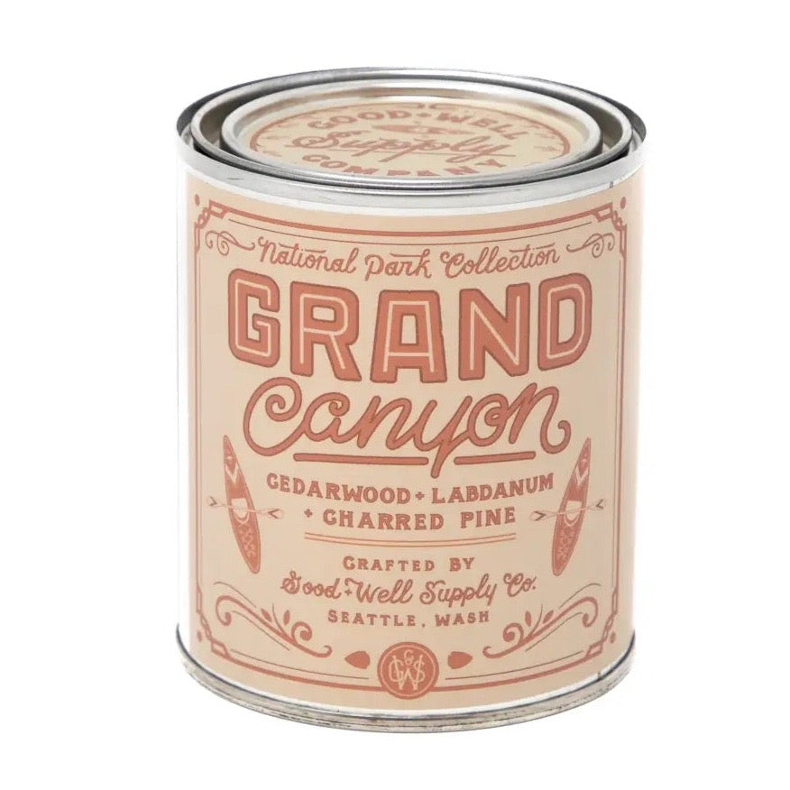 Grand Canyon National Park Candle 1/2 Pint - Notes of Charred Pine Cedar & Labdanum