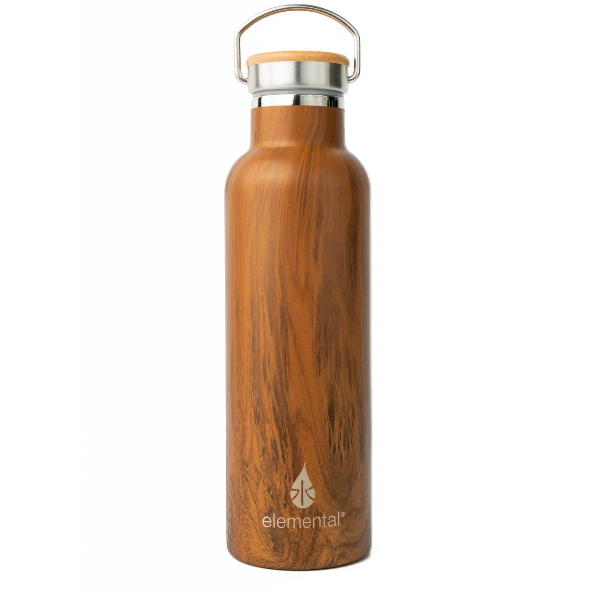 Elemental | 25oz Elemental Stainless Classic Water Bottle - Teak Wood, Water Bottle, Elemental, Defiance Outdoor Gear Co.