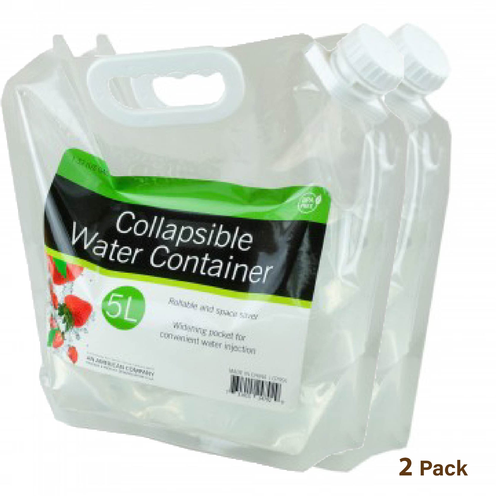 Portable Camping Collapsible Water Container - 5 Liters | 2 Pack, Water, Pacific Rayne, Defiance Outdoor Gear Co.