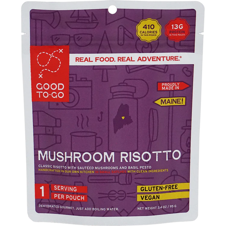 Mushroom Rissoto Freeze Dried Backpacking Meal | Good to Go