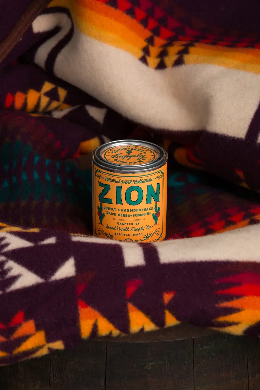 Zion National Park Candle 1/2 Pint - Notes of Desert Lavender, Sage & Dried Herbs