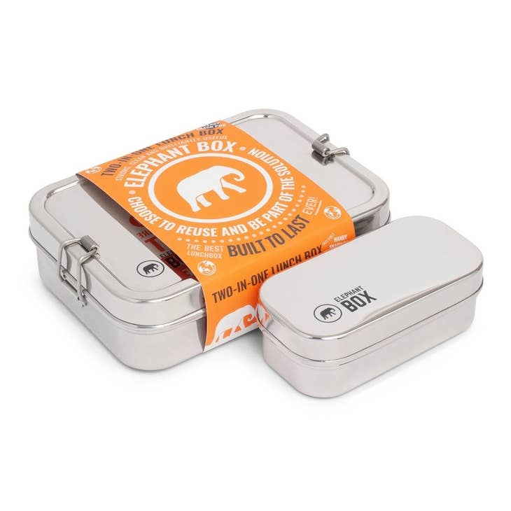Eco Living | Elephant Box Stainless Steel Two in One Lunchbox