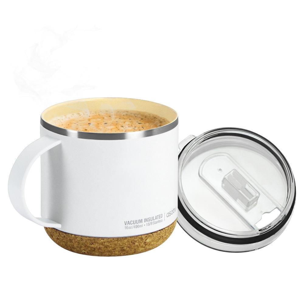 Asobu | Insulated Coffee Mug With Cork Bottom, Travel Lid & Stopper, Mugs, asobu, Defiance Outdoor Gear Co.