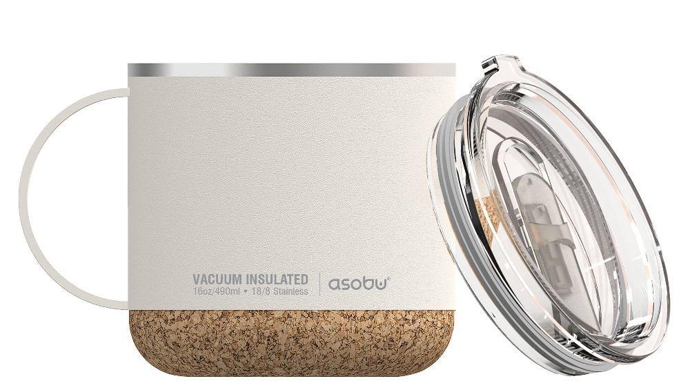 Asobu | Insulated Coffee Mug With Cork Bottom, Travel Lid & Stopper, Mugs, asobu, Defiance Outdoor Gear Co.