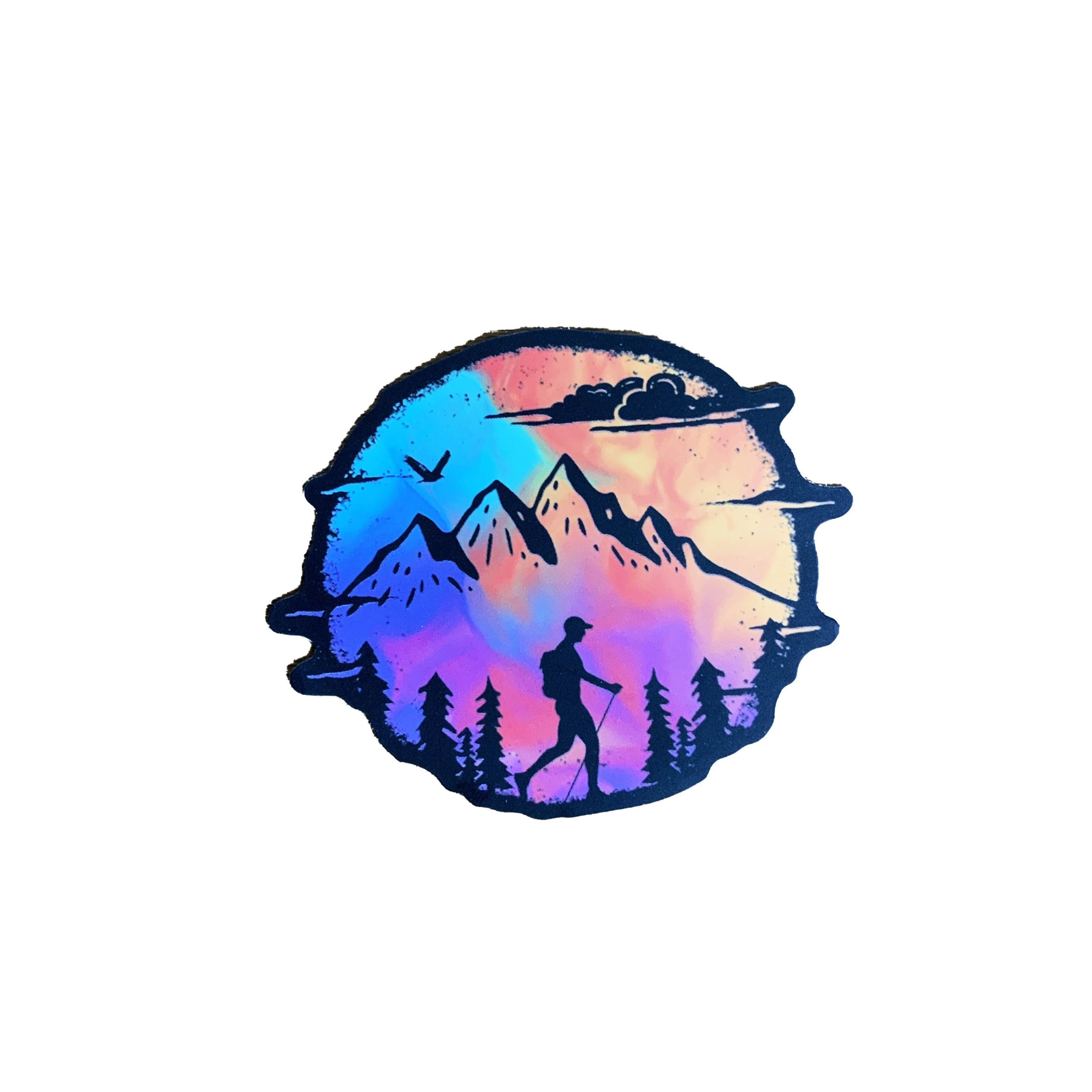 Colorful Hike Sticker, sticker, Pacific Rayne, Defiance Outdoor Gear Co.