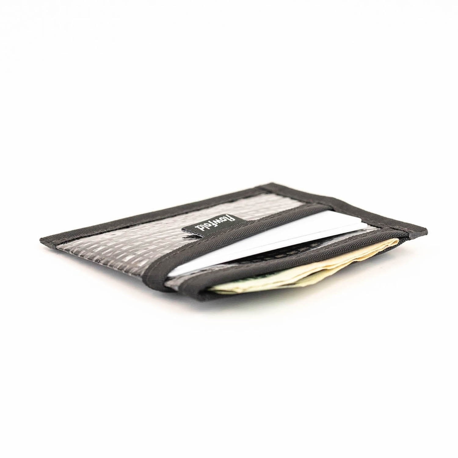 Flowfold | Recycled Sailcloth Craftsman Three Pocket Wallet - Black Pearl, Wallet, Flowfold, Defiance Outdoor Gear Co.
