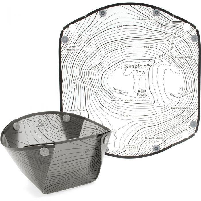 Fozzils | Snap Fold Origami Bowls Plus Travel Cutting Board With Topography Map Design  - 2PK, Dinnerware, Fozzils, Defiance Outdoor Gear Co.