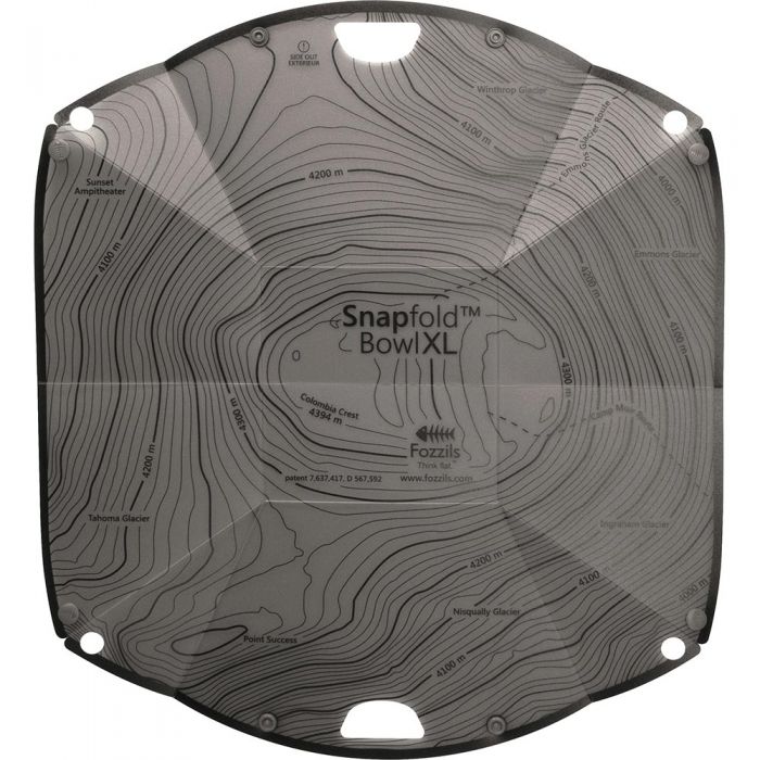 Fozzils | Snap Fold Origami Large Serving Bowl Plus Cutting Board With Topography Map Design- XL, Dinnerware, Fozzils, Defiance Outdoor Gear Co.