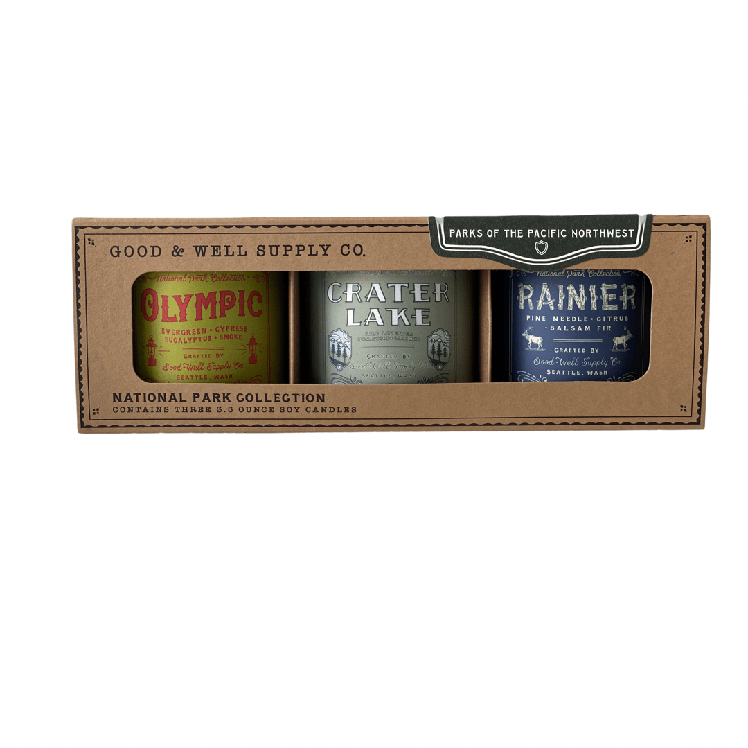 Good & Well Supply Co. | National Parks of the Pacific Northwest Mini Candle Gift Set, Candles, Good & Well Supply Co., Defiance Outdoor Gear Co.