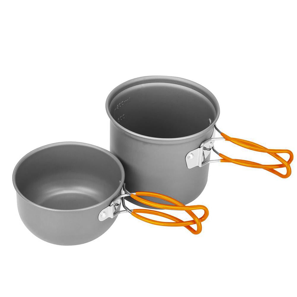 Nesting Pot & Pan for Camping With Foldable Handles -2 pieces, Camping Cookware, Pacific Rayne, Defiance Outdoor Gear Co.