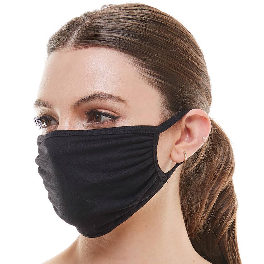 Reusable black fabric face mask with 2 free filters - Unisex, Face Masks, Miley + Molly, Defiance Outdoor Gear Co.