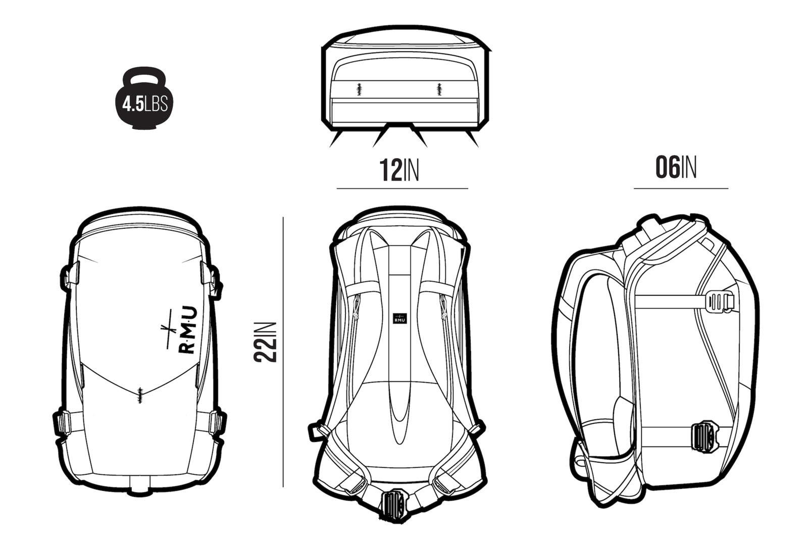 RMU | Core Pack 35 L Backpack - Deep Ocean Blue, Backpack, RMU, Defiance Outdoor Gear Co.