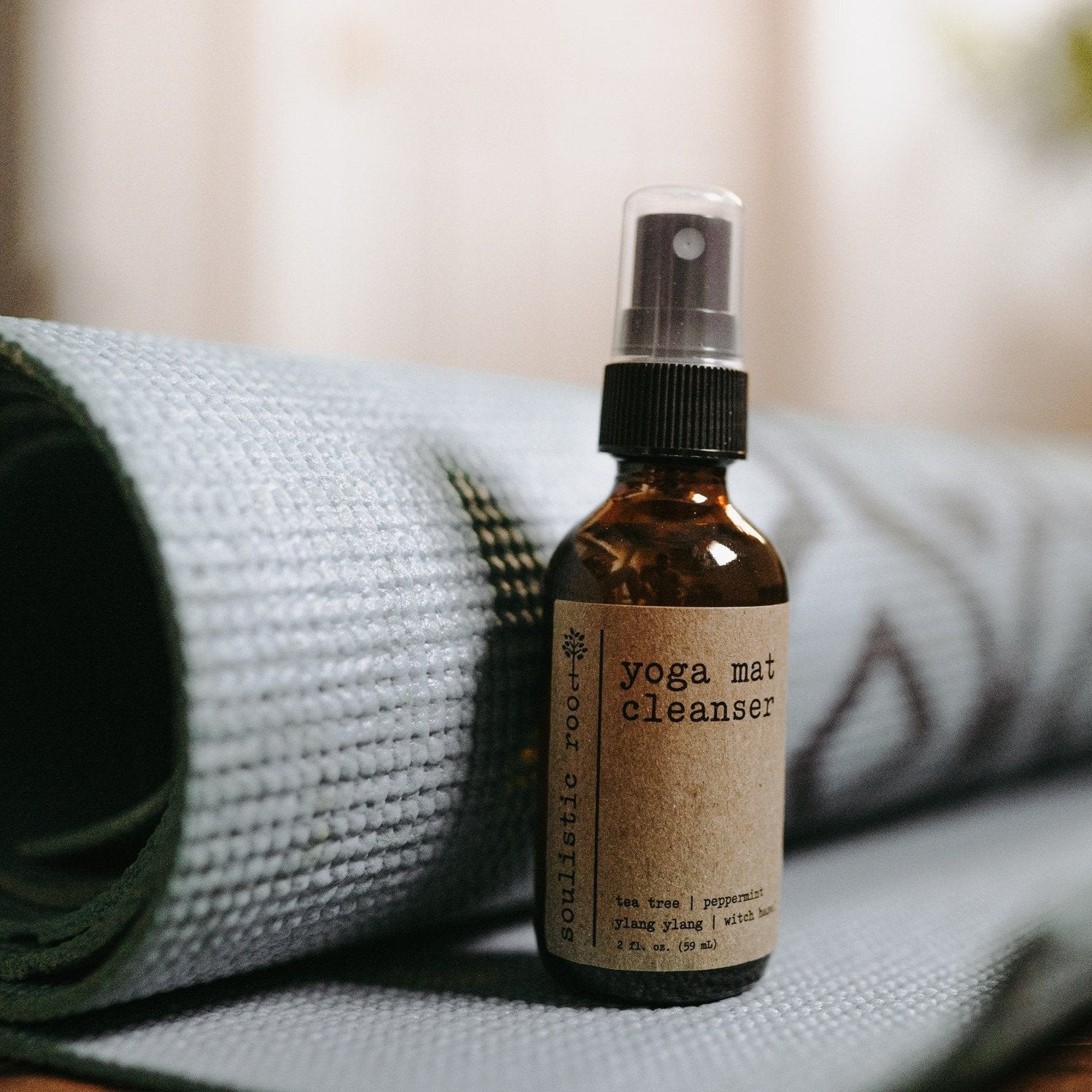 Soulistic Root |  All Natural Yoga Mat Cleanser Spray With Essential Oils - Tea Tree and Peppermint, Yoga Mat Accessories, Soulistic Root, Defiance Outdoor Gear Co.