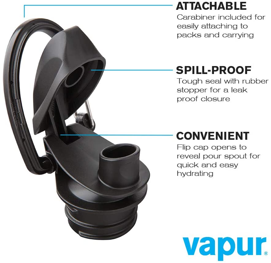 Vapur | Wide Mouth Collapsible Water Bottle With Carabiner Clip - Eclipse, Water Bottle, Vapur, Defiance Outdoor Gear Co.