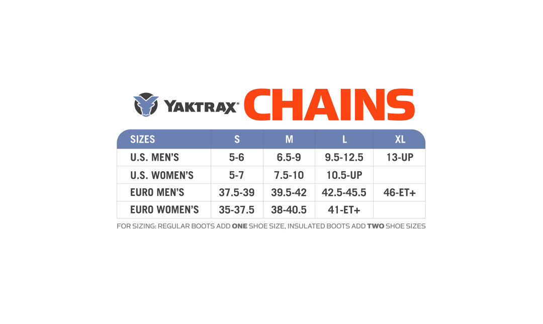 YakTrax | Hiking Traction Snow Boot Chains, Hiking Chains, YakTrax, Defiance Outdoor Gear Co.